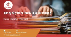 Dịch vụ Xử lý Rủi ro Thuế & Tối ưu Chi phí Hợp lý