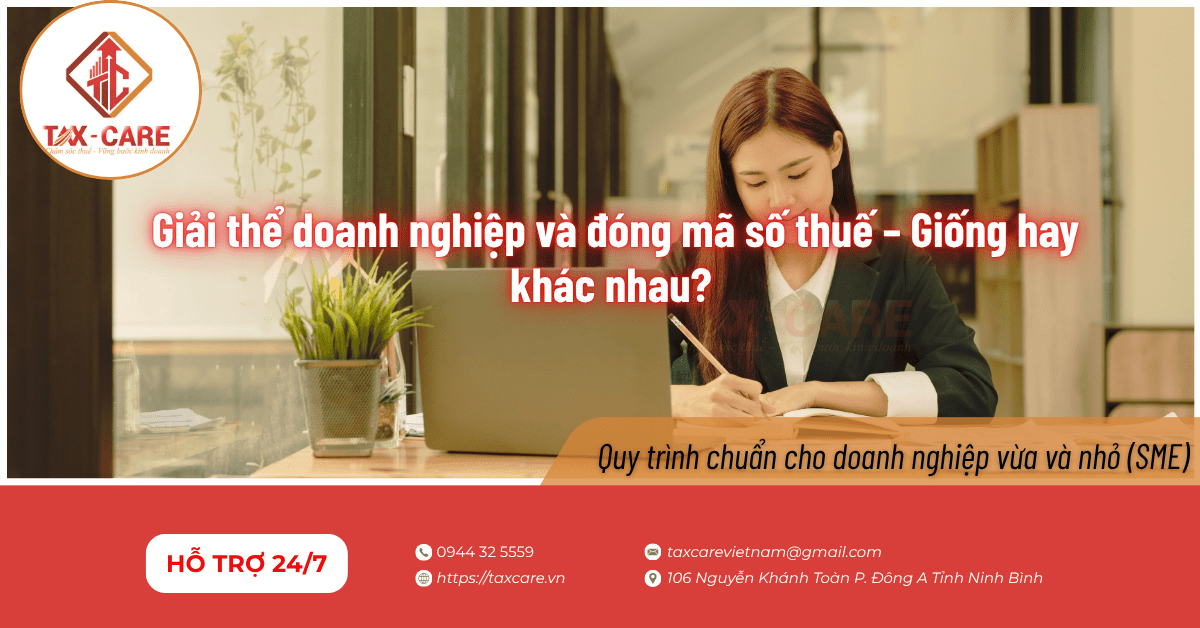 giải thê doanh nghiệp và đóng mã số thuế