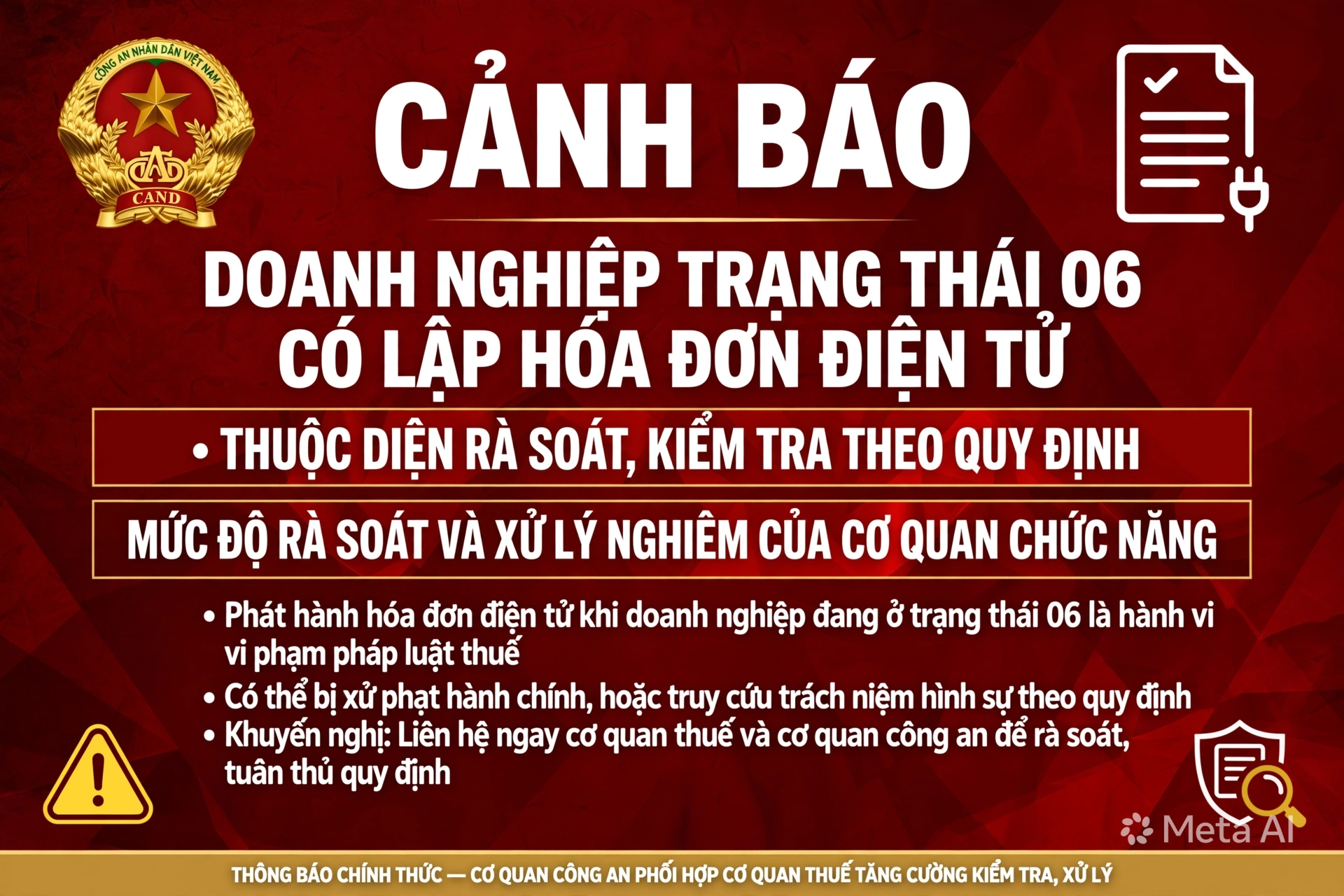 Cơ quan Thuế đang làm gì với doanh nghiệp trạng thái 06 có lập hóa đơn
